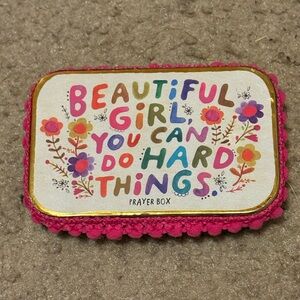 NWT natural life brand decorative tin quoted prayer box